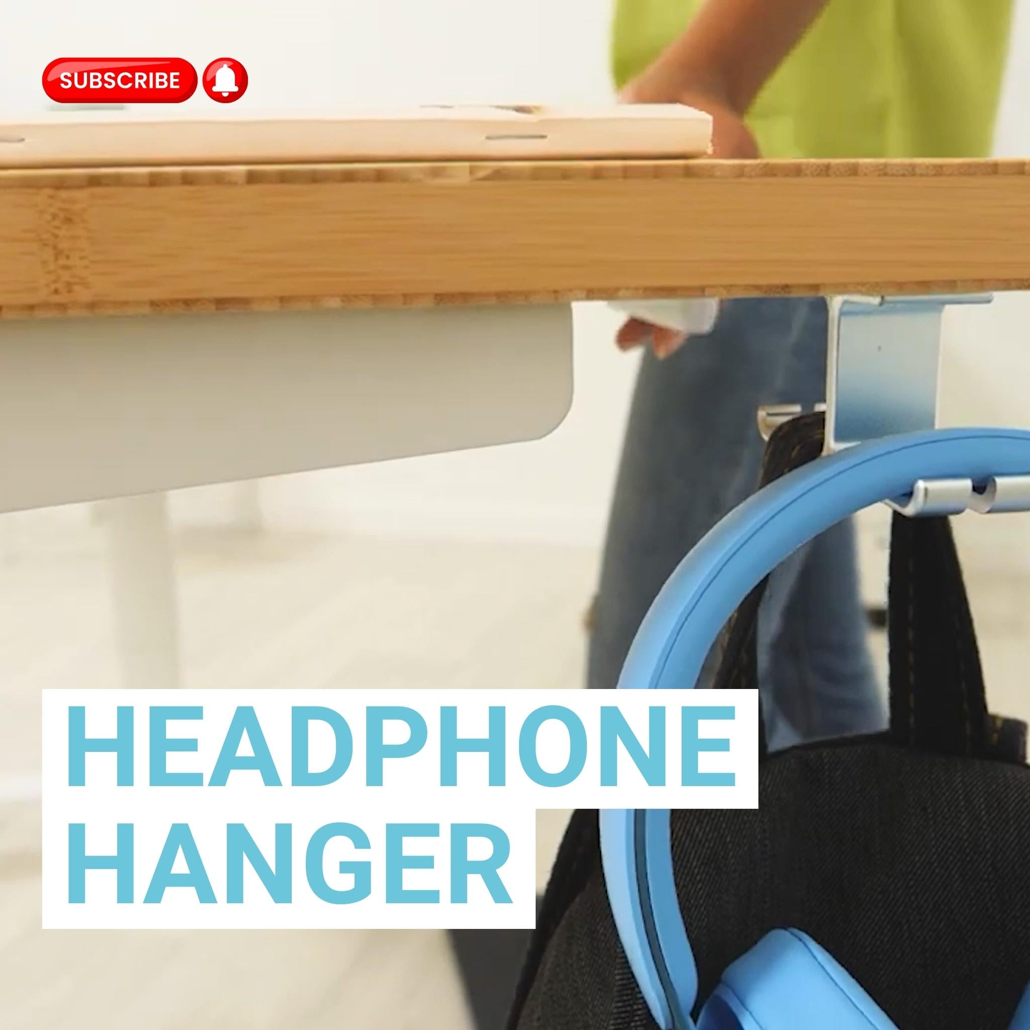 Headphone hanger for online desk