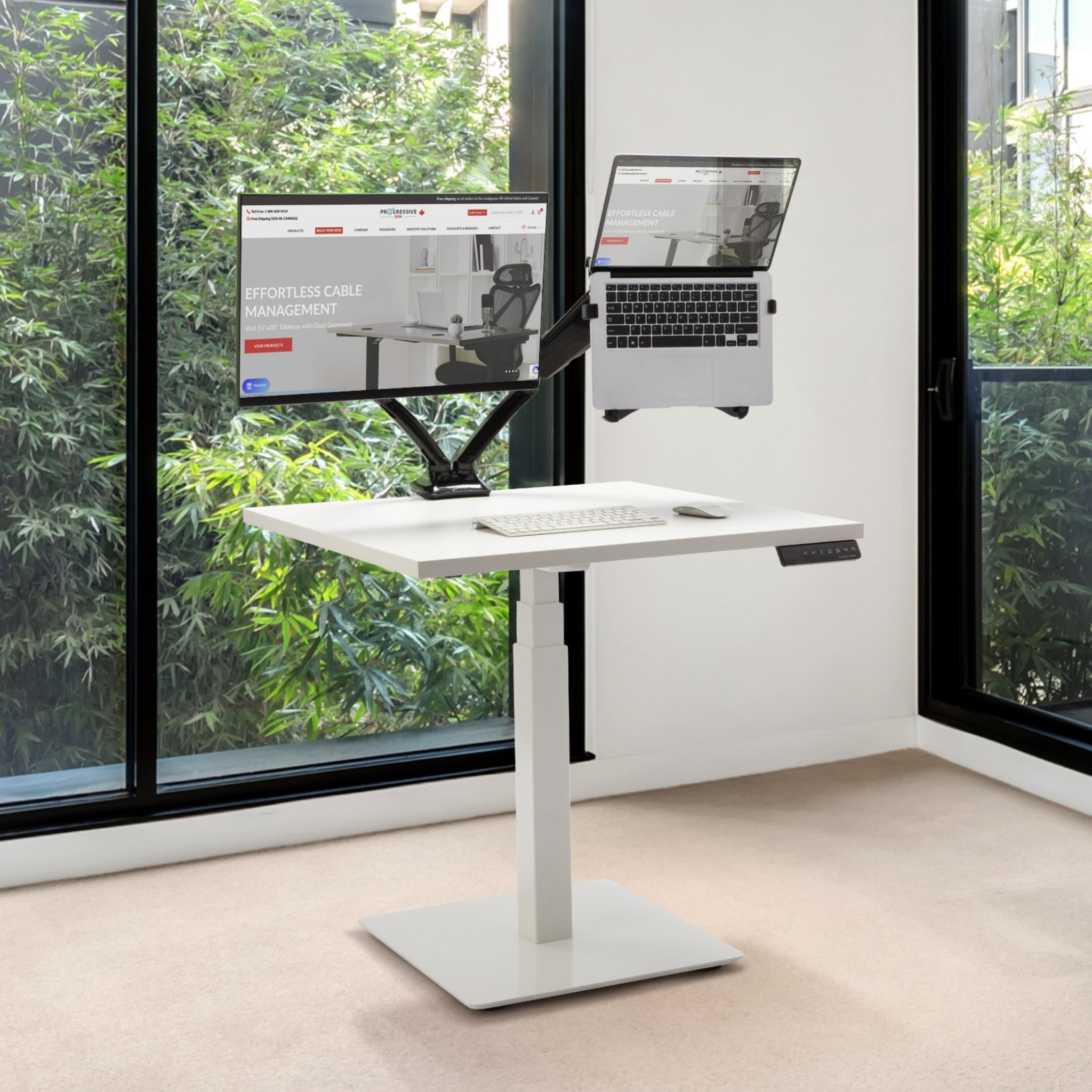 TROTTEN desk sit/stand, beige/white, 120x70 cm (471/4x271/2